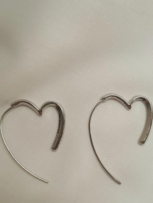 Silver Heart Earrings