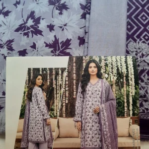 Salina by Regalia Unstiched lawn 3pc - purple